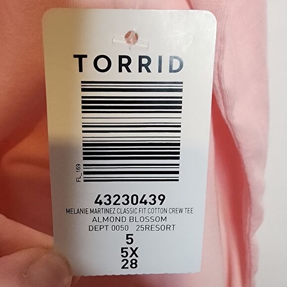 5X 28W Torrid Pink Melanie Martinez Tee Classic Fit Band Tee Almond Blossom NWT - Picture 5 of 6